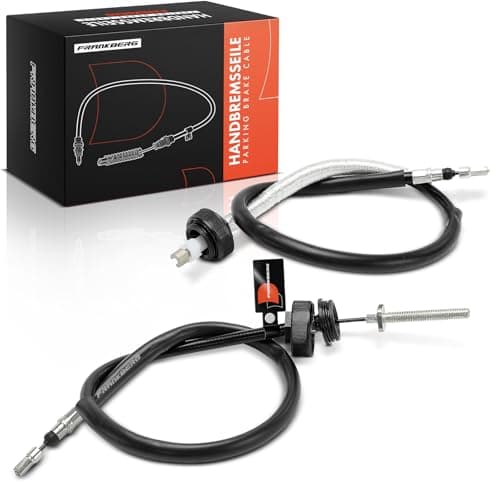 Image of Frankberg Handbrake Cable Rear Axle Compatible with Laguna II BG0/1 1.6L-2.2L 2001-2007 Laguna II Grandtour KG0/1 1.6L-3.0L 2001-2007 Replace# 8200704561