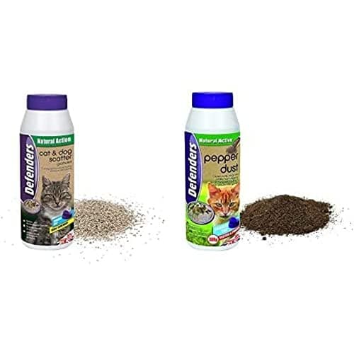 Image of The Big Cheese Cat & Dog Scatter Granules -450g & Pepper Dust - 300g (Natural Humane Deterrents, Prevents Digging and Fowling in Garden Areas)