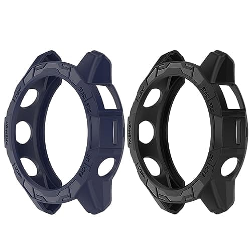 Image of Chofit Cases Compatible with Garmin Epix Pro Gen 2 51mm/Fenix 7X Pro Case, TPU Protective Cases Cover Watch Frame Protector Shell for Fenix 7X/Epix Gen 2 51mm (Black+Blue)