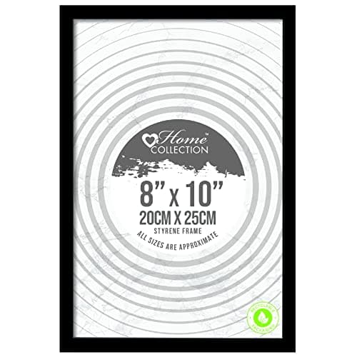 Image of Black Nouveau Simple Design Styrene Photo Frame 8x10"