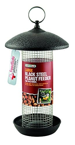 Image of Gardman A01481 Large Steel Peanut Feeder - Black, 16 x 19 x 4 cm