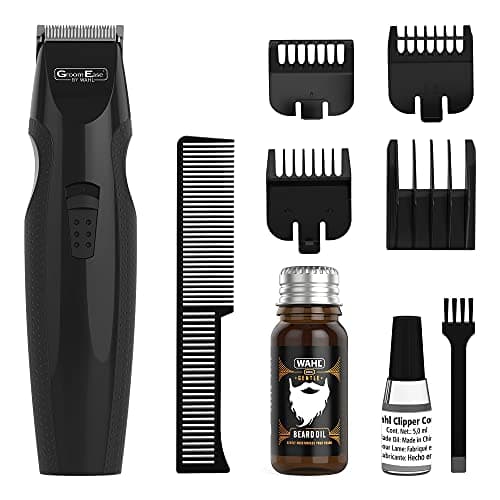 Image of Wahl GroomEase Trimmer and Beard Oil Set