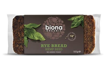Image of Org Wholemeal Rye Hemp Bread (500g) - x 2 *Twin DEAL Pack*