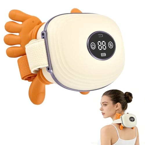 Image of 4D Neck and Shoulder Massager Cordless Shiatsu Massager with Heat 3 Intensity Levels 2 Temperatures Electric Back Massager 2000mAh Rechargeable 4D Deep Tissue Shiatsu Massager Gifts for Women Men