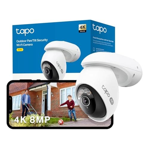 Image of Tapo TC46 4K 8MP Security Camera Outdoor Wired,Starlight Colour Night Outdoor Camera,360°AI Detection CCTV Camera,IP66,No Hub Required,Alexa,Google Home,Flexible Storage,No Monthly fee
