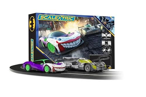 Image of Scalextric Racing Track Sets for Kids - C1438M Batman Vs The Joker - The Battle of Arkham Speed Track - Electric Race Tracks for Boys & Girls 5+, Slot Car Race Tracks - 1:32 Scale Mini Car Racing Sets