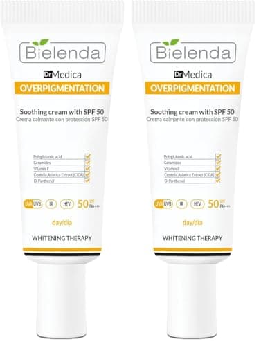Image of Bielenda Dr Medica Overpigmentation Soothing Cream with SPF 50 for the day, 50 ml (Pack of 2)