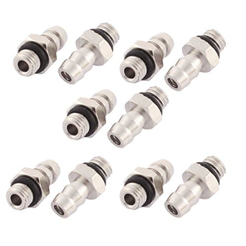Image of Sourcingmap M5 Male Thread to 4mm Pneumatic Tube Hose Mini Barb Fittings 10 Pcs