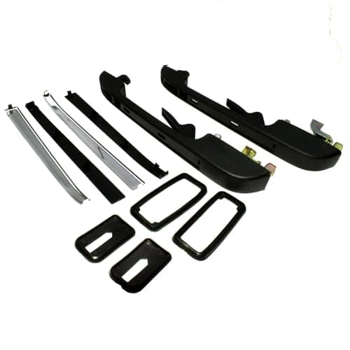 Image of AZHEYC Car Exterior Door Handles for VW VW Caddy I Derby Golf for Jetta I II Mk1 Mk2 for Passat Scirocco Santana Polo 1981-1983 1984 Black Outside Exterior Door Handle (Rear LH RH)