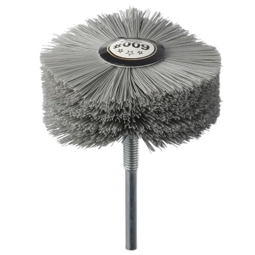 Image of Fudeshe Nylon Wheel Brush 6mm Threaded Shank,Abrasive Grinding Head Metal Not Corrode Crimped(600 Grits)