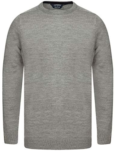 Image of Kensington Eastside Men's Plain Regular Fit Crew Neck Jumper - Mid Grey Marl - XL