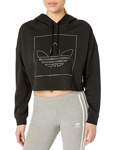 Image of adidas Originals Women's Crop Hoodie Black Large