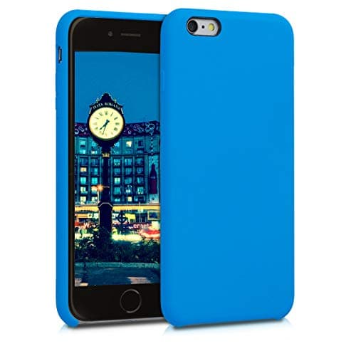 Image of kwmobile Case for Apple iPhone 6 Plus / 6S Plus Case - Soft Cover - Shockproof Silicone - Wireless Charging Radiant Blue