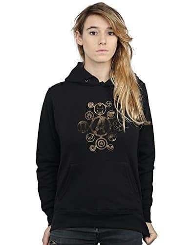 Image of Marvel Women's Avengers Infinity War Icons Hoodie Black Large
