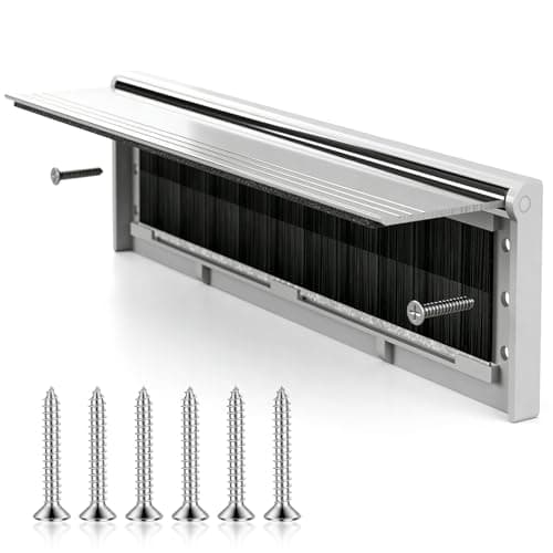Image of 1 Set Door Letterbox Flap 11.5 Inch, Letter Box Cover for Front Door with Draught Excluder Brush and Sprung Prevents Draughts Coming Through for Wood or uPVC Composite Front Doors