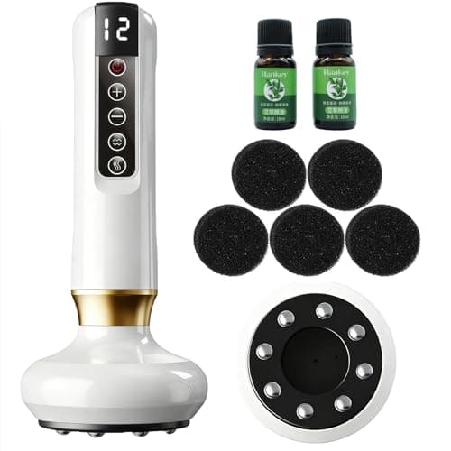 Image of Wavy Chic Cellulite Massager Tool, Anti Cellulite Massage Oil, Electric Cupping Therapy Set with 12 Suction Modess for Arms, Legs, Body & Back, Handheld Machine Masseur Anti-cellulite Silhouette Pro +