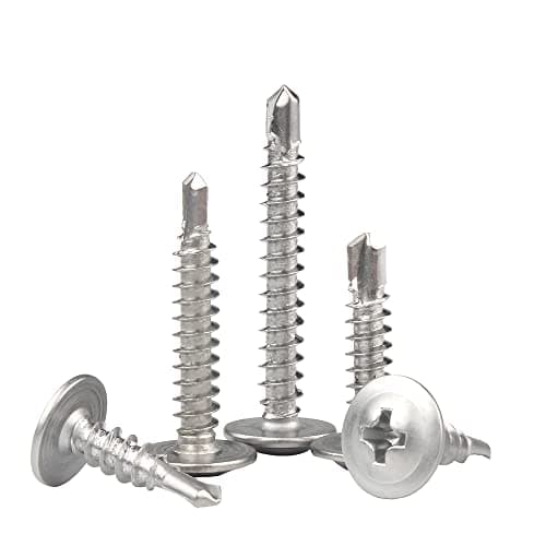 Image of Self Tapping Screws 4.2x16 mm stainless steel Self Drilling Screws for Metal Wafer Head Phillips Sheets Roofing Windows Tek Screws 50Pcs