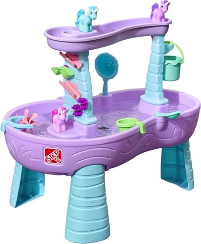 Image of Step2 Rain Shower Splash Unicorns Water Table with Unicorns with 13-piece accessory set | Water toys for child | Activity table with water for the garden