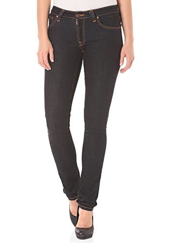 Image of Nudie Jeans Skinny Lin Jeans, Black (Deep Orange), W36/L32