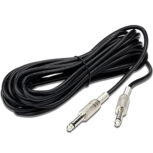 Image of Skytronic Vonyx CX408-6 Professional Speaker Cable - 6.35mm Mono Jack to Jack, 6m Lead for DJ, PA, Karaoke, Live Sound, Flexible Audio Connection, Heavy-Duty Speaker Leads, Black