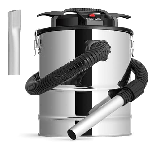 Image of VonHaus 15L Ash Vacuum Cleaner – 1000w Home or Workshop Hoover – Industrial Vacuum Cleaner – Ash Dust Collector w/ 1.25m Hose for Fireplaces, Grills, BBQ’s, Fire Pits, Stoves, Log Burners & Chimineas