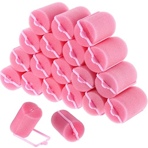 Image of Geyoga 18 Pieces Sponge Foam Hair Rollers Women Large Soft Hair Curlers 1. 57 x 2. 75 in Sponge Styling Rollers to Sleep in Hairdressing Curvy Wavy Hairstyle for Ladies Girls Long Short
