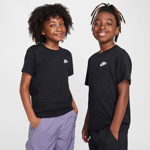 Image of NIKE K NSW TEE EMB Futura LBR T-Shirt Black
