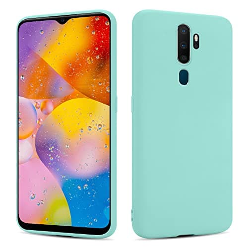 Image of SHAANS Case For Oppo A9 2020 / A5 2020 TPU Silicone Rubber Phone Case Soft Matt Finish (Mint Green)