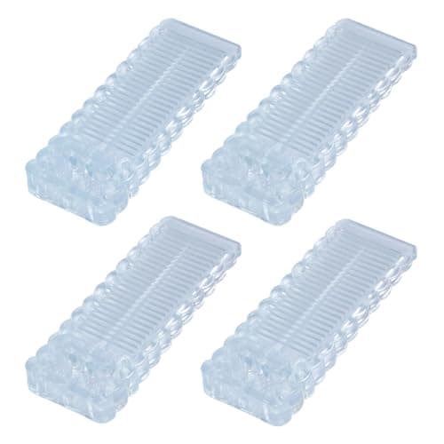Image of Alyvisun Rubber Door Stoppers for Floor, 4Pcs Anti-Skid Doorstop Wedges Durable Wedge Locks Retainer Non-Slip Stackable Blocker for All Types Floors Indoor Outdoor