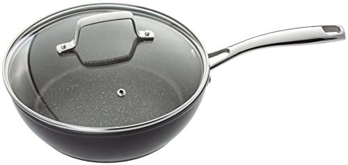 Image of Stellar Rocktanium 24cm Non-Stick Sauté Pan with Glass Lid, QuanTanium Non-Stick, Induction Ready, Dishwasher Safe