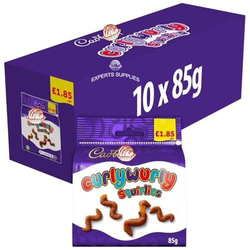 Image of New Cad Dairy Milk Chocolate Curly Wurly Bag £1.85 PMP 85g Pack Of 10, Perfect for Christmas & New Year 2025