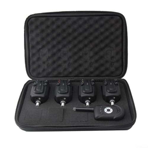 Image of Wireless Digital Carp Fishing Bite Alarm Set with 2/3/4 Transmitters, and 1 Receiver Rainproof 6-Level Sensitivity, LED + Sound(1+3 alarm)