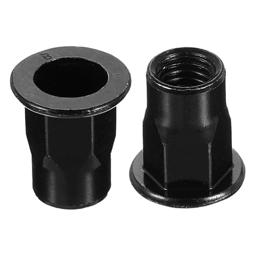 Image of sourcing map M8 Rivet Nuts Thread Half Hexagonal Carbon Steel Flat Head Threaded Nut 20Pcs