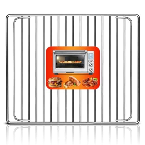 Image of GWYXC Smart Oven Baking Rack for Sage SOV860BSS Smart Oven Air Fryer Microwave, 14''×11.6'' Stainless Steel Air Fryer Accessories Replacement Parts Grill Rack Wire Rack, Dishwasher Safe