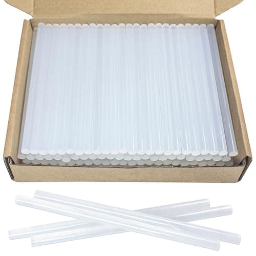 Image of FZGUSYAF Hot Glue Sticks 150 x 7 MM Transparent Glue 100PCS for 7mm Hot Glue Gun