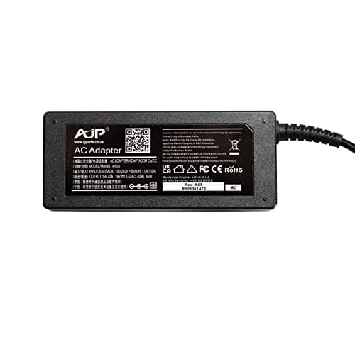 Image of AJPARTS UK New Compatible with FUJITSU SIEMENS LIFEBOOK A3510 Laptop AC Adapter 65W Charger Power Supply Adaptor with 5.5mm x 2.5mm Pin Size PSU Power Cable