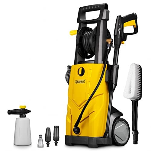 Image of Draper PW2200 Electric Pressure Washer | 165Bar High Power Washer Gun | Patio Cleaner Jet Washer | Patio and Car Snow Foam Attachment | 03096