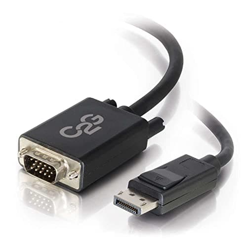 Image of C2G 1M DisplayPort Male to VGA Male Computer Monitor Adapter Cable Black
