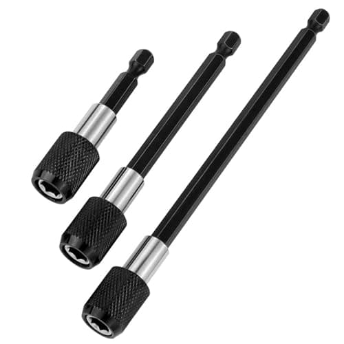 Image of 1/4 Inch Hex Shank Magnetic Bit Holder Set 3PCS, 60mm 100mm 150mm Quick Release Extension Bar, Strong Magnet for Screws Nuts, Fit DeWalt Bosch Makita Drill Driver & Hand Tools