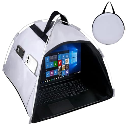 Image of HoYiXi Universal Laptop Sun Shade and Privacy Foldable Shield Working Outdoor Travel Sun Shield for 13-16 inch MacBook Air Pro Dell Asus PC,Gray