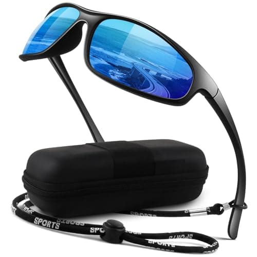 Image of LINVO Polarised Sports Sunglasses for Men Women,Ultralight Wrap Around UV400 Protection Sun Glasses for Driving Fishing