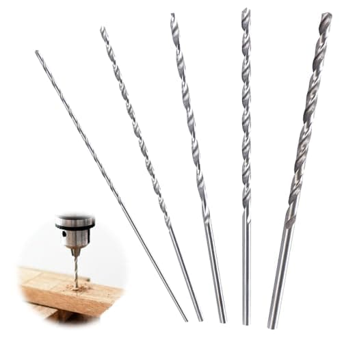 Image of 5 PCS Extra Long Twist Drill Bits 150mm High-speed Steel HSS Twist Drill Bit Kit 2mm 3mm 3.5mm 4mm 5mm Wood Drill Bits for Wood Metal and Plastic DIY Home Metal Drill Bits Set