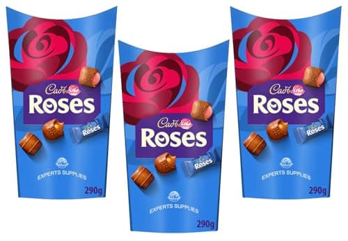Image of Dairy Milk Heroes & Roses Chocolate Box 290g & NewCelebrations Chocolates Box 300g, An Assortment of Chocolates Perfect For Christmas & New Year (x3, Roses Chocolate Box)