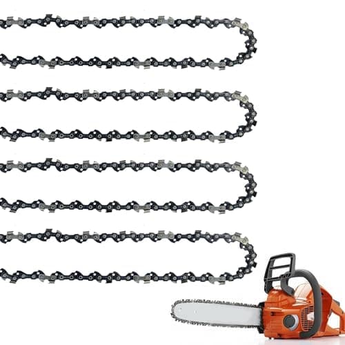 Image of WIRSHO 4 Pcs 14 inch Chainsaw Chain for 14" Chainsaw bar | 0.050" Gauge (1.3 mm) | 3/8" Pitch | 52 DL | 14 Inch Chainsaw Replacement Blades for 35cm Chainsaw Chain
