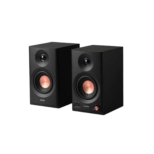 Image of Edifier MR3 Powered Studio Monitor 2.0 Speakers, Bluetooth v5.4, TRS/RCA/AUX Input, 36W RMS, 52hz-40kHz Flat Response, 3.5” Drivers, 1” Tweeters, Hi-Res Audio (Black)