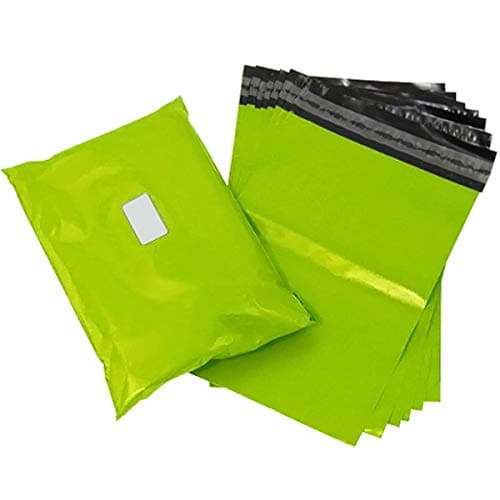 Image of Neon Green Strong Tough Mailing Bags - Sticky Self Seal Flap - Poly Plastic Polythene for Postal Postage Packaging Courier Mail Pouch Sacks - Premium Quality (50, 10x14" (250x350mm))