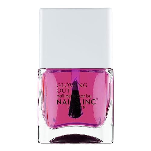 Image of Nails Inc Glowing Out, Glowing My Way, Pink, Shimmer, Glossy, No Chip, Long Lasting, Quick Dry, Air Dry, Professional Manicures & Pedicures, Fingernails & Toenails, Vegan Nail Polish, 14 ML