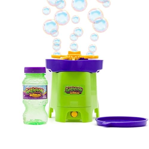 Image of Gazillion Bubbles – Tiny Typhoon Automatic Bubble Machine for Kids | Compact & Portable Design | Includes Gazillion Bubble Solution | Non-Toxic Bubble Maker Toy for Indoor & Outdoor Play | Ages 3+