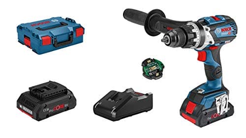 Image of Bosch Professional 18V System Cordless Combi Drill GSB 18V-110 C (max. Torque of 110 Nm, incl. 2X ProCORE 18V 4.0Ah Batteries, Charger GAL 18V-40, Aux. Handle, L-BOXX)