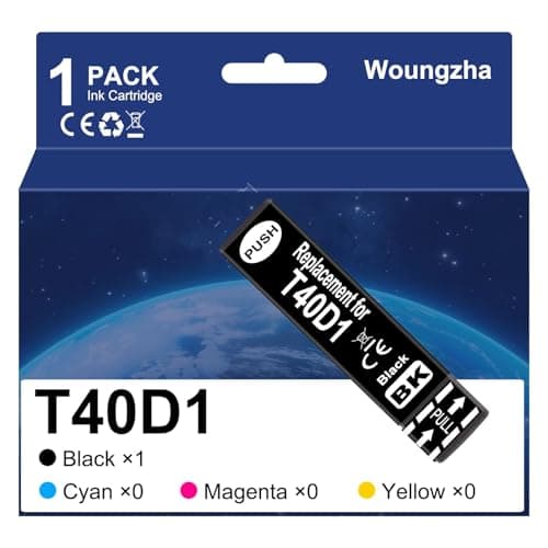 Image of Woungzha T40D Multipack Ink Cartridge Compatible for Epson T40D1 for Epson SureColor SC-T2100, SureColor SC-T3100 SC-T5100, SureColor SC-T3100M MFP (1 Black)
